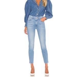 NWT sz 26 MOTHER High Waisted Looker Ankle Jeans in Sworn to Secrecy wash